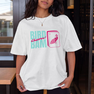Vogel Bam Prost Mahjong-Party T-Shirt