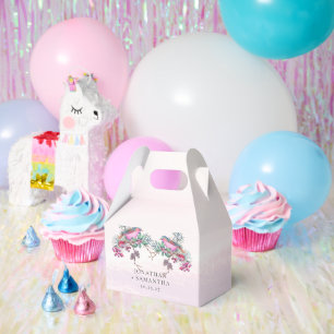 Vögel & Beeren Zapfen Aquarell Winterhochzeit Geschenkschachtel