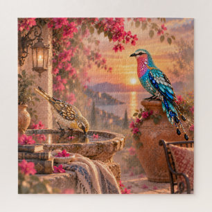 Vögel bei Sonnenuntergang Puzzle