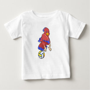 Vogel beim Volleyball-Sport Baby T-shirt