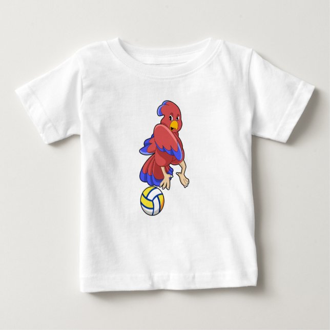 Vogel beim Volleyball-Sport Baby T-shirt (Vorderseite)