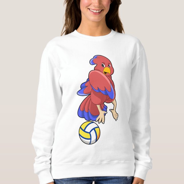 Vogel beim Volleyball-Sport Sweatshirt (Vorderseite)