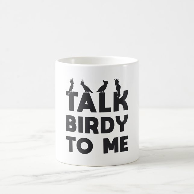Vögel beobachten Retro-Sprechen über Vögel zu mir  Kaffeetasse (Mittel)