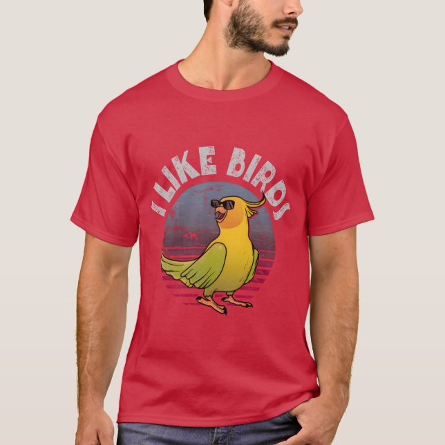 Vögel beobachten, wie ich Vogelfreund mag T-Shirt (Vorderseite)