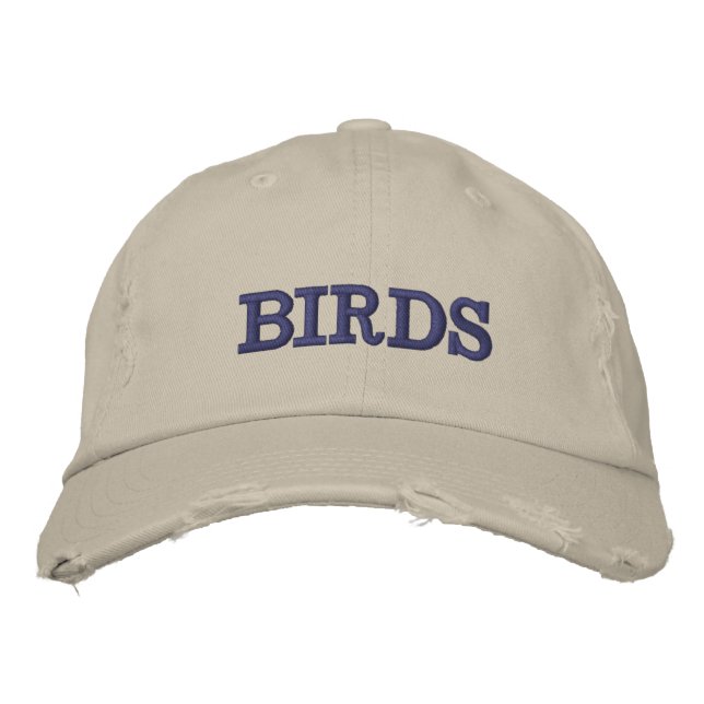 VÖGEL BESTICKTE BASEBALLKAPPE (Vorderseite)