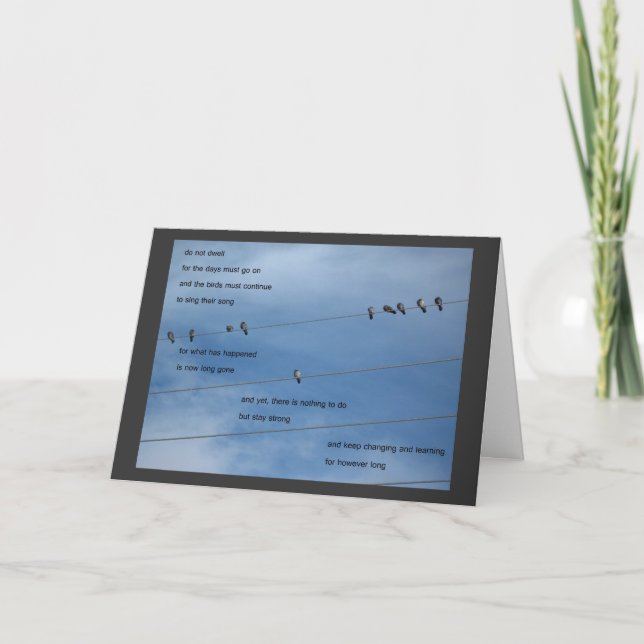 Vögel bleiben nicht Karte (Vorderseite)