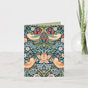 Vögel & Blumen Wm Morris Art mit Sentiment Karte