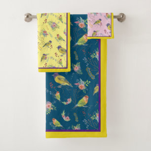 Vogel Botanisch Badhandtuch Set