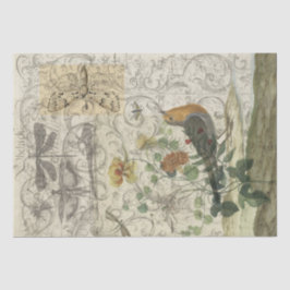 Vogel-Collage Seidenpapier