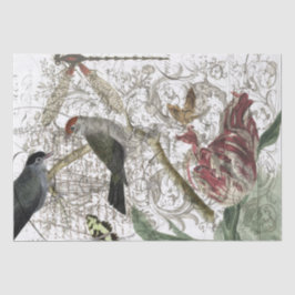 Vogel-Collage Seidenpapier