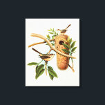 Vogel Couple auf einem Nest auf einem Zweig Leinwanddruck<br><div class="desc">Dieser dekorative Kunstdruck zeigt ein Vogelpaar,  das ihr Nest aufstellt. Die Abbildung vermittelt ein Gefühl der Zusammengehörigkeit und Harmonie,  während die sanften Pastellgrün,  Beige und Braun ein angenehmes,  beruhigendes Gefühl schaffen. Wählen Sie dieses Design für alle rustikalen Produkte der Wohngestaltung.</div>