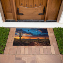 Vogel Crows of Desert Landscape Südwest