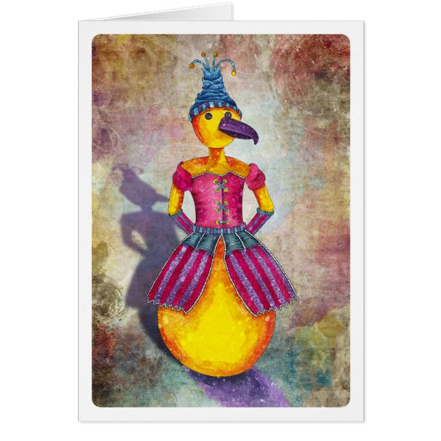 Vogel-Dame Card (Vorne)