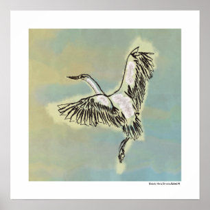 Vogel, der den blauer Himmel-ursprünglichen Deko