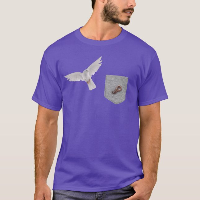 Vogel, der in Fake Pocket Funny Bird kommt g T-Shirt (Vorderseite)