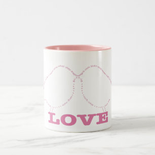 Vögel der Liebe-Tasse Zweifarbige Tasse