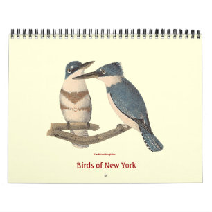 Vögel der Lithographie von New York Kalender