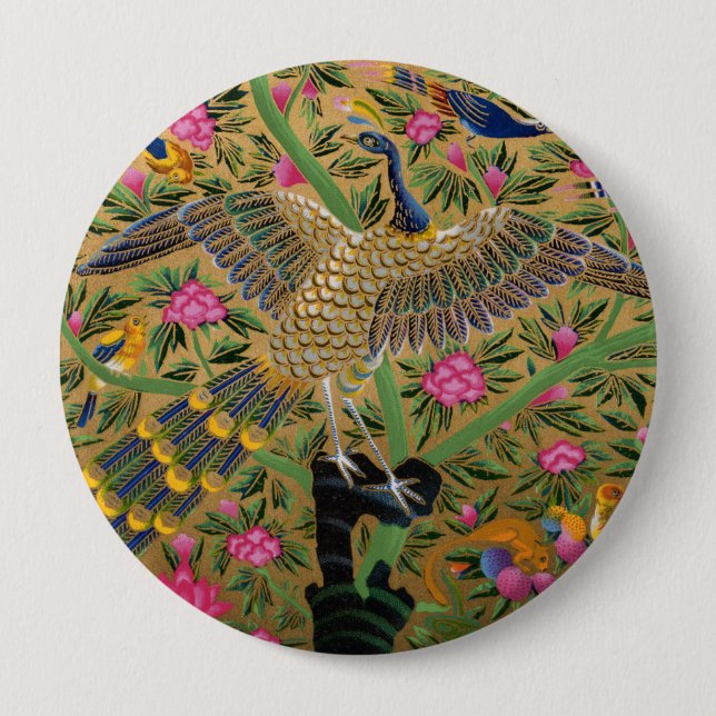 Vogel-des-Lebens-Knopf Button (Vorderseite)