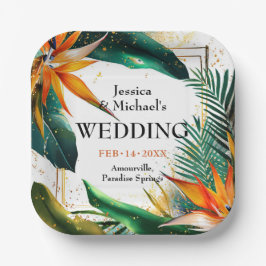 Vögel des Paradieses Bliss Pappteller