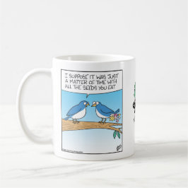Vögel, die Blumen kacken Kaffeetasse