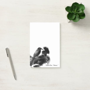 Vögel. Die Raven Notes Post-it Klebezettel