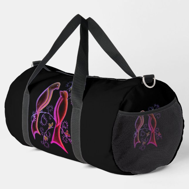 Vögel Duffle Bag (Rechte Ecke)
