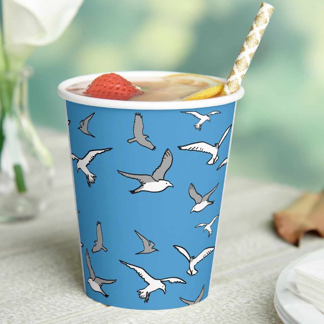 Vögel - eine Schleuse der Möwen Pappbecher (Von Creator hochgeladen)