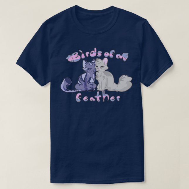 Vögel einer Feather Dovewing und Jayfeather T-Shirt (Design vorne)