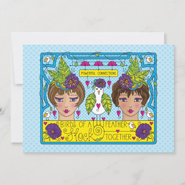 Vögel einer Feder_Flachkarte 7"x5" (Vorderseite)