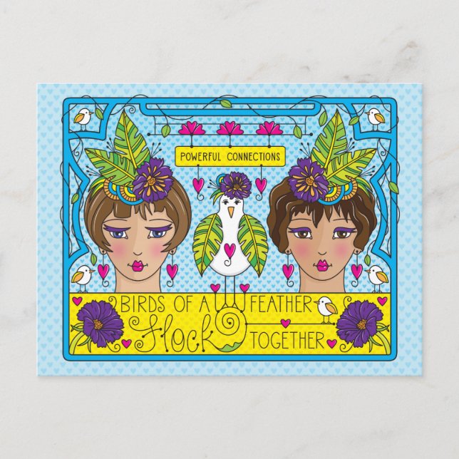 Vögel einer Feder_ Postkarte (Vorderseite)