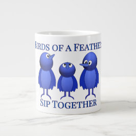 Vögel einer Feder zusammen Jumbo-Tasse