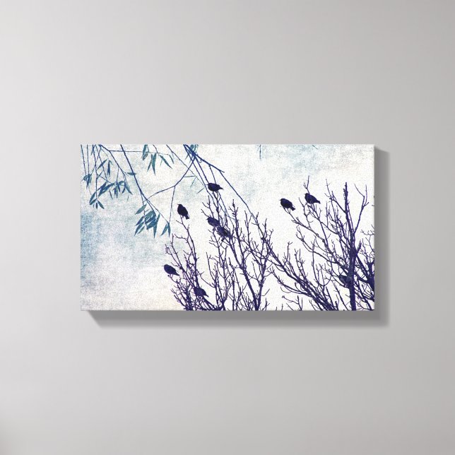 Vögel eines Feather Flock Leinwanddruck (Vorderseite)