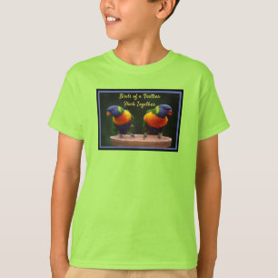 Vögel eines Feather Flock Together Lorikeet T-Shirt