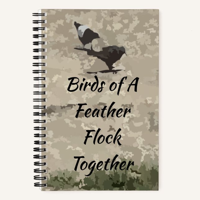 Vögel eines Feather-Notebooks Notizbuch (Vorderseite)