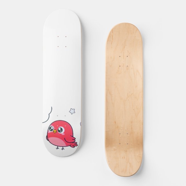 Vogel, endoky.com skateboard (Vorderseite)