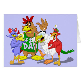 Vogel-Familien-Cartoon