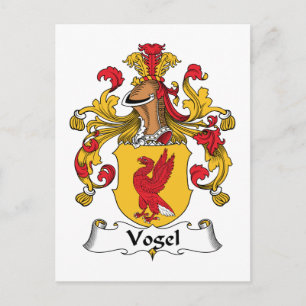 Vogel Familienwappen Postkarte