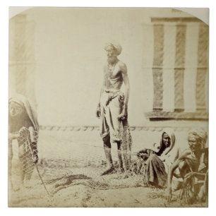 Vogel-Fänger, niedrige Kasten-Hindus in Delhi, 19. Fliese