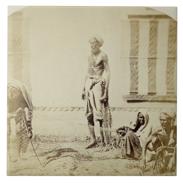Vogel-Fänger, niedrige Kasten-Hindus in Delhi, 19. Fliese (Vorderseite)