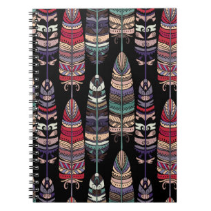 Vögel Federn Tribal Art nahtlos Notizblock