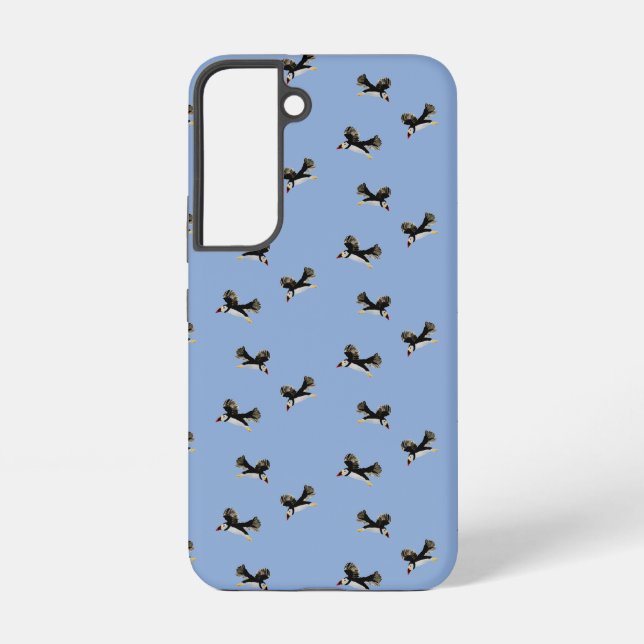 Vögel fliegen Puffins Muster Samsung Galaxy Hülle (Rückseite)