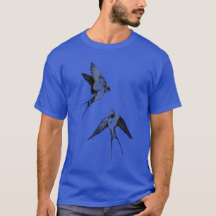 Vögel fliegen Retro T-Shirt