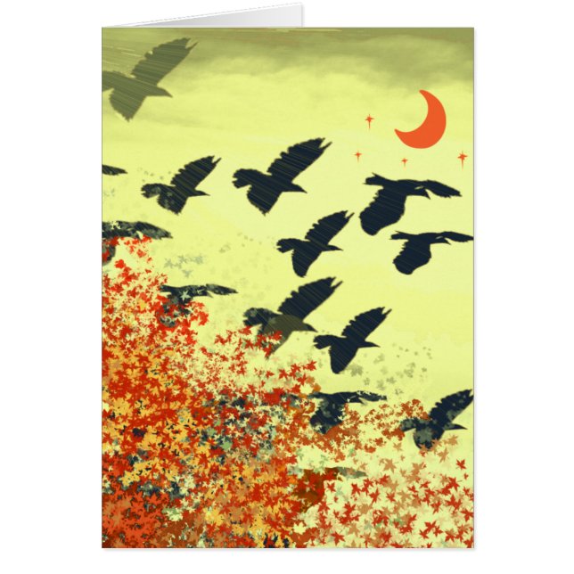 Vögel fliegen roten Mond (Vorne)