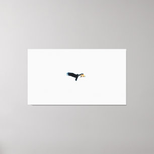 Vogel fliegt am klaren Himmel Leinwanddruck