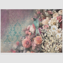 Vogel & Floral, Demasketwork-Muster entcoupage Seidenpapier