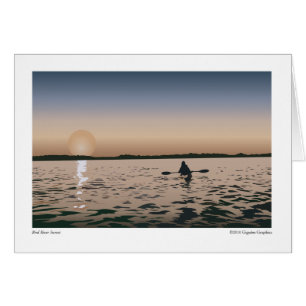 Vogel-Fluss-Sonnenuntergang