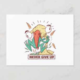 Vögel fressen Frosch Gib niemals auf Postkarte