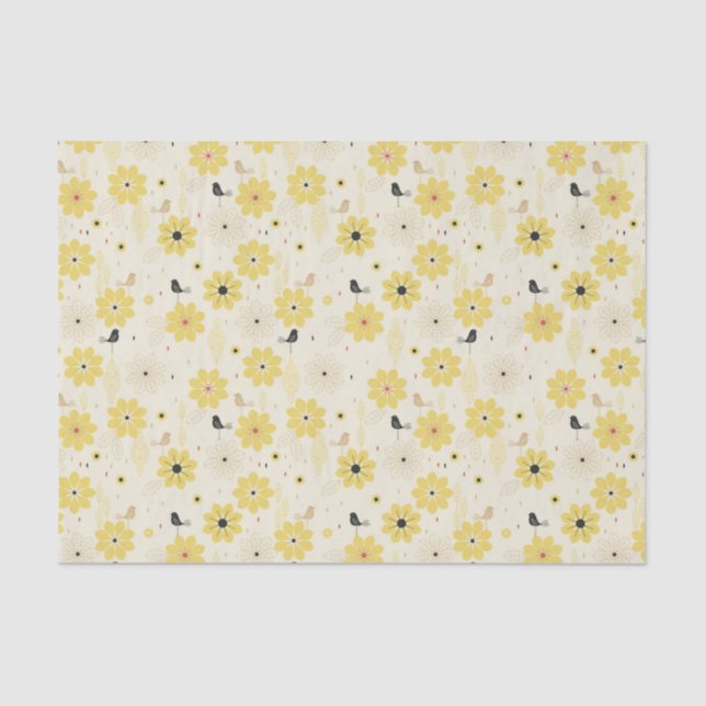 Vogel-Garten Seidenpapier (Vorderseite)