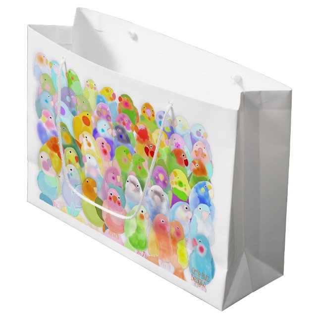 Vögel! Geschenktüte (Vorderseite Schrägansicht)