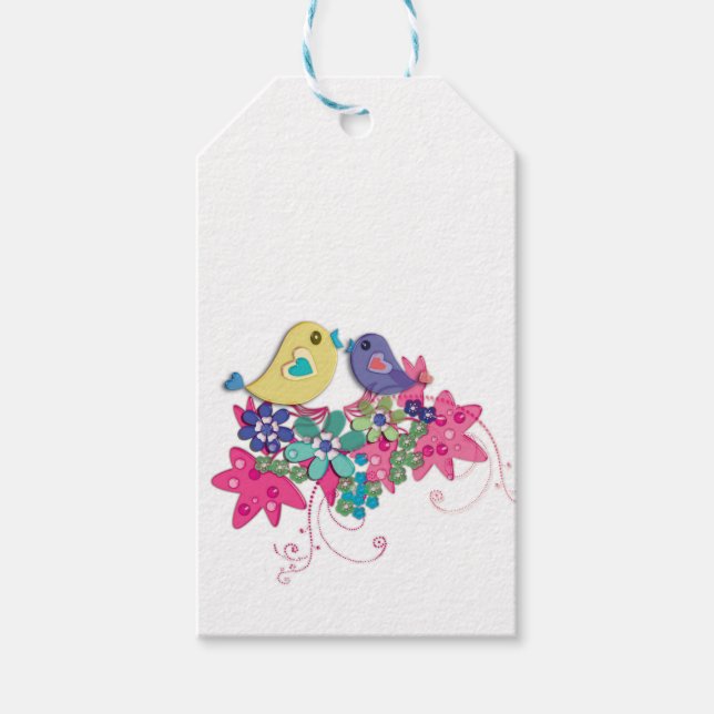 Vögel, Glas Geschenkanhänger (Vorderseite)